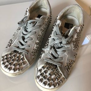 Golden goose studded superstar sneakers